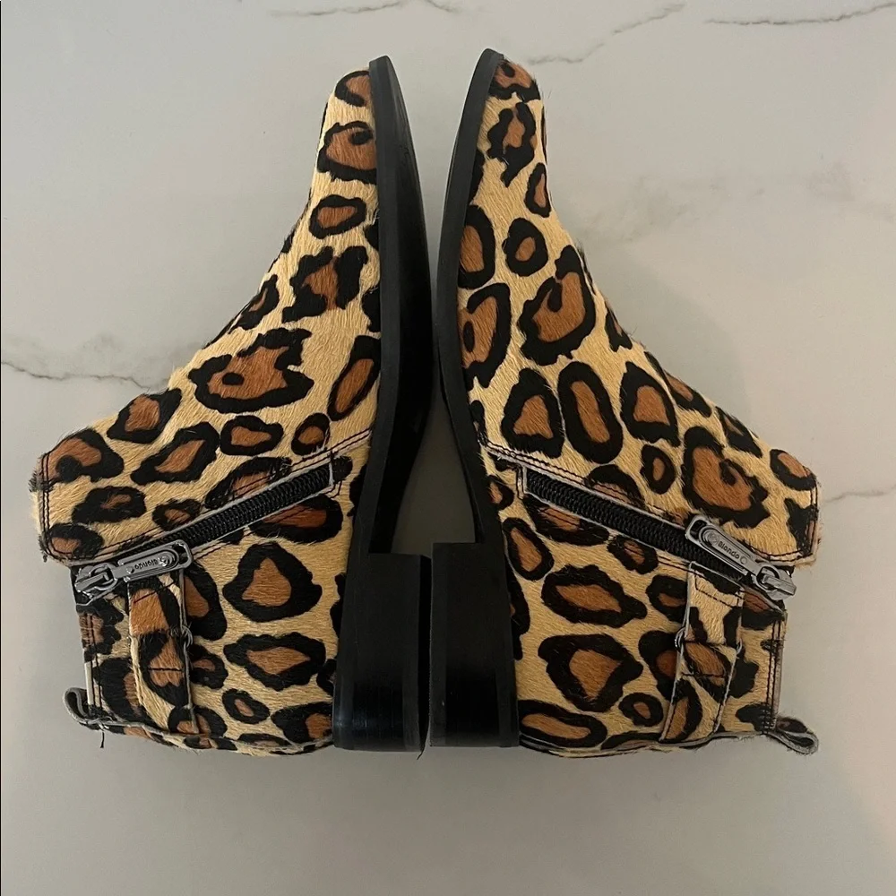 BLONDO Boots TAMI Almond Toe Fur Leopard Waterproof Ankle